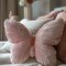 Butterfly Throw Pillow, Pink Butterfly-Shaped Glitter Velvet Stuffed Cushion Shiny Spring Decorative Animal Pillow for Couch Living Room Bed (Butterfly-B,11.8"x11.8")